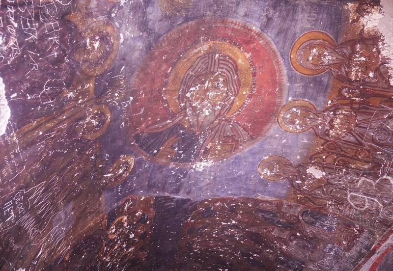 洞窟教会の中にはキリストの壁画