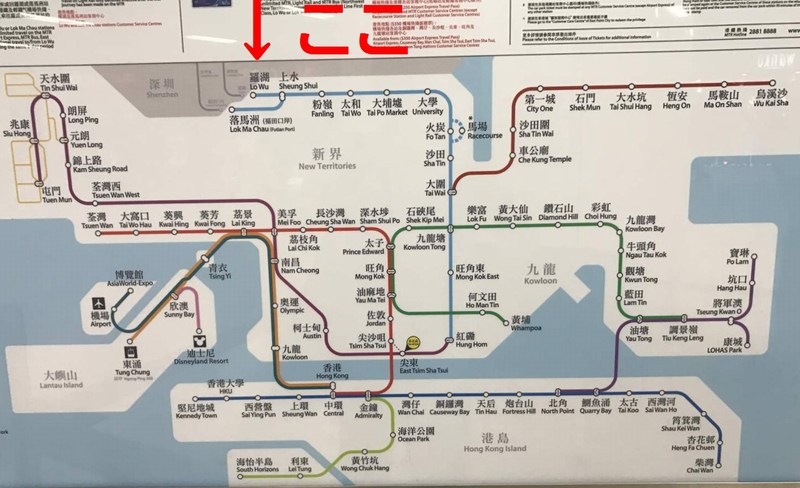 香港地下鉄マップ
