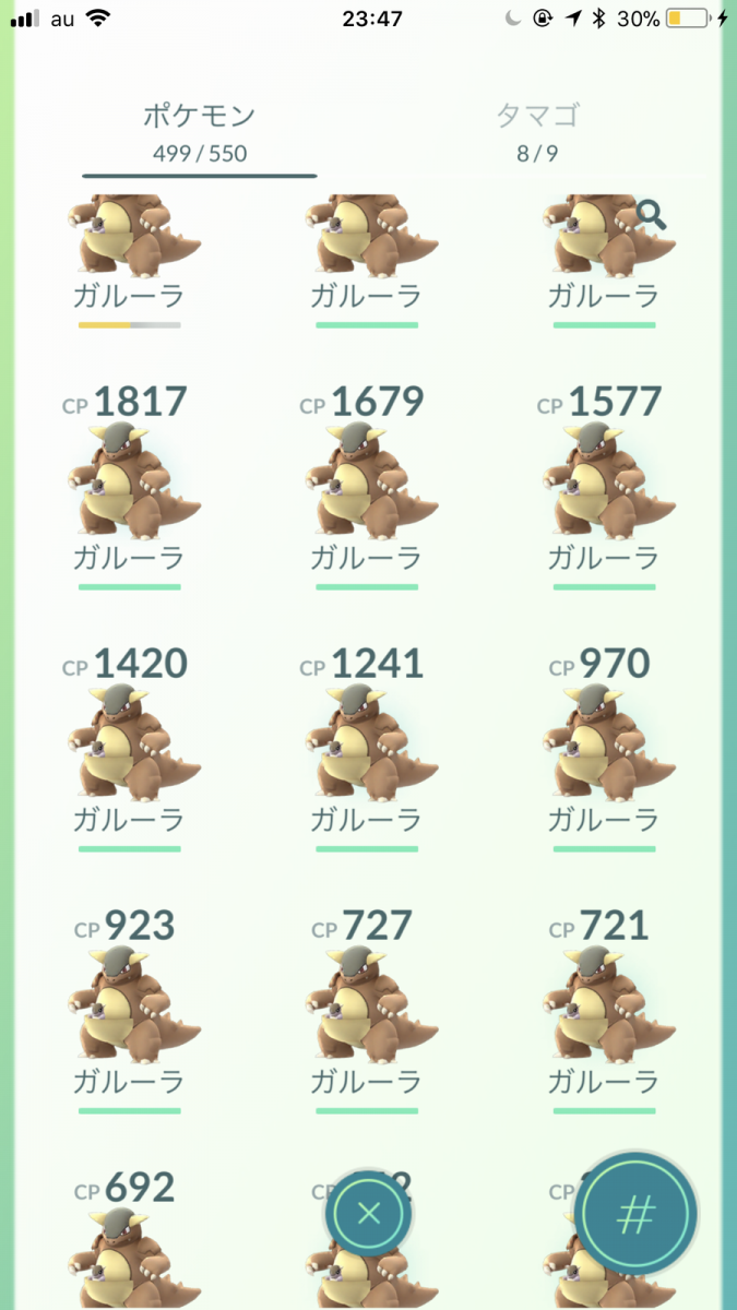 ガルーラ多すぎ