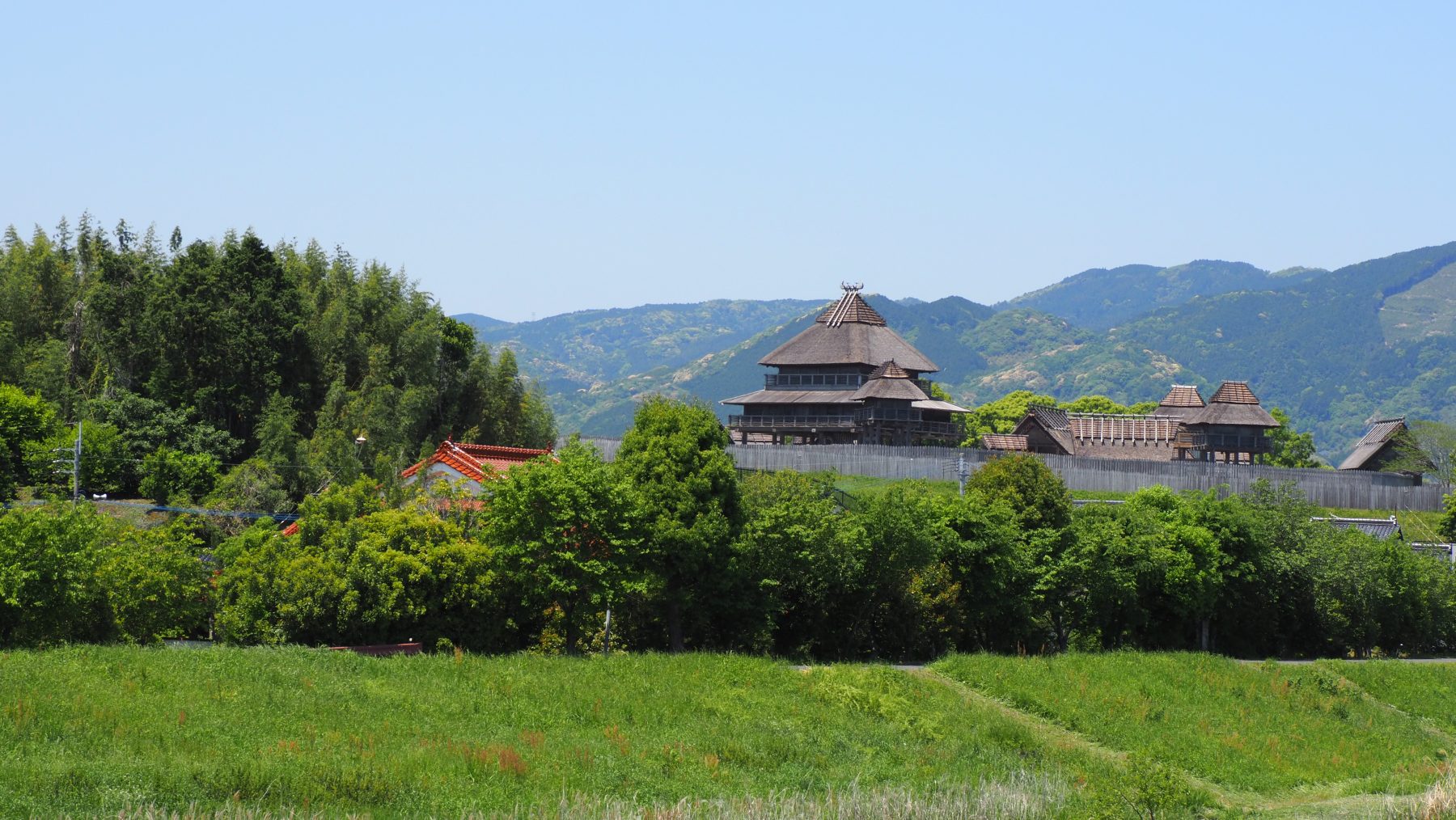吉野ケ里遺跡が見えてきた