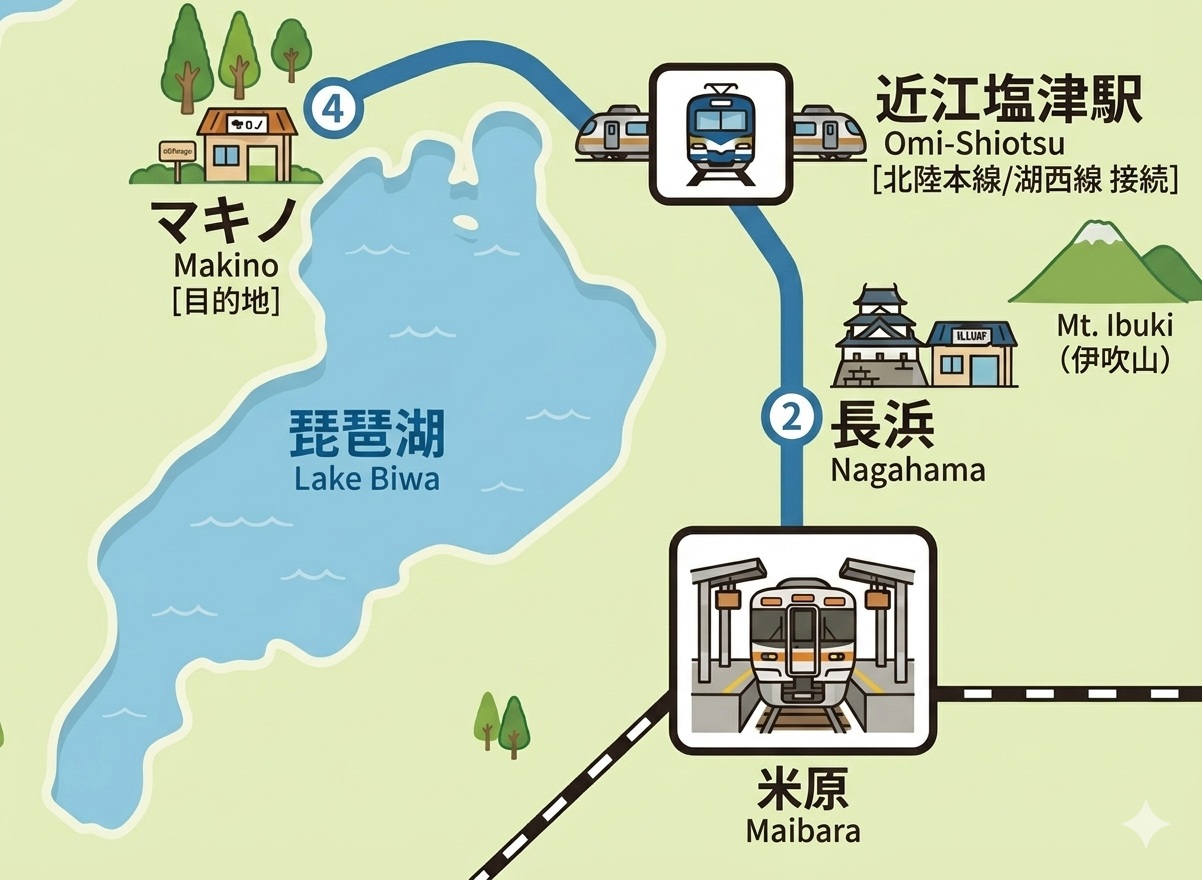 東京からマキノまで
